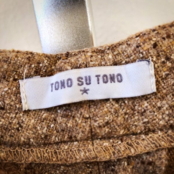Tono Su Tono Tri-blend Tan Wool Slacks (4) - Picture 3 of 6